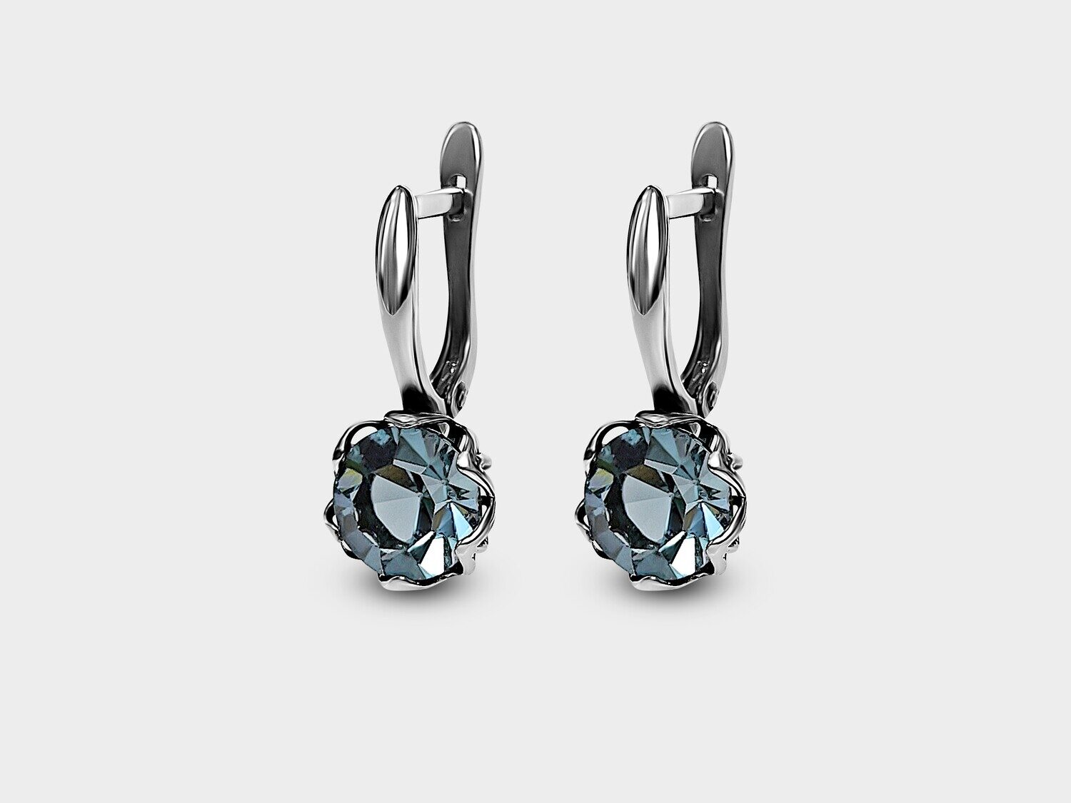 Серьги "Лоо" S0030_Smoked Sapphire